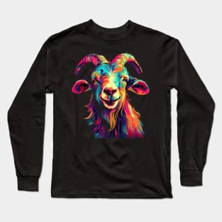 Goat Smiling Long Sleeve T-Shirt